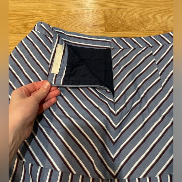 Cris Barros striped mini skirt with Pareo style 100% cotton boating style - Picture 5 of 11